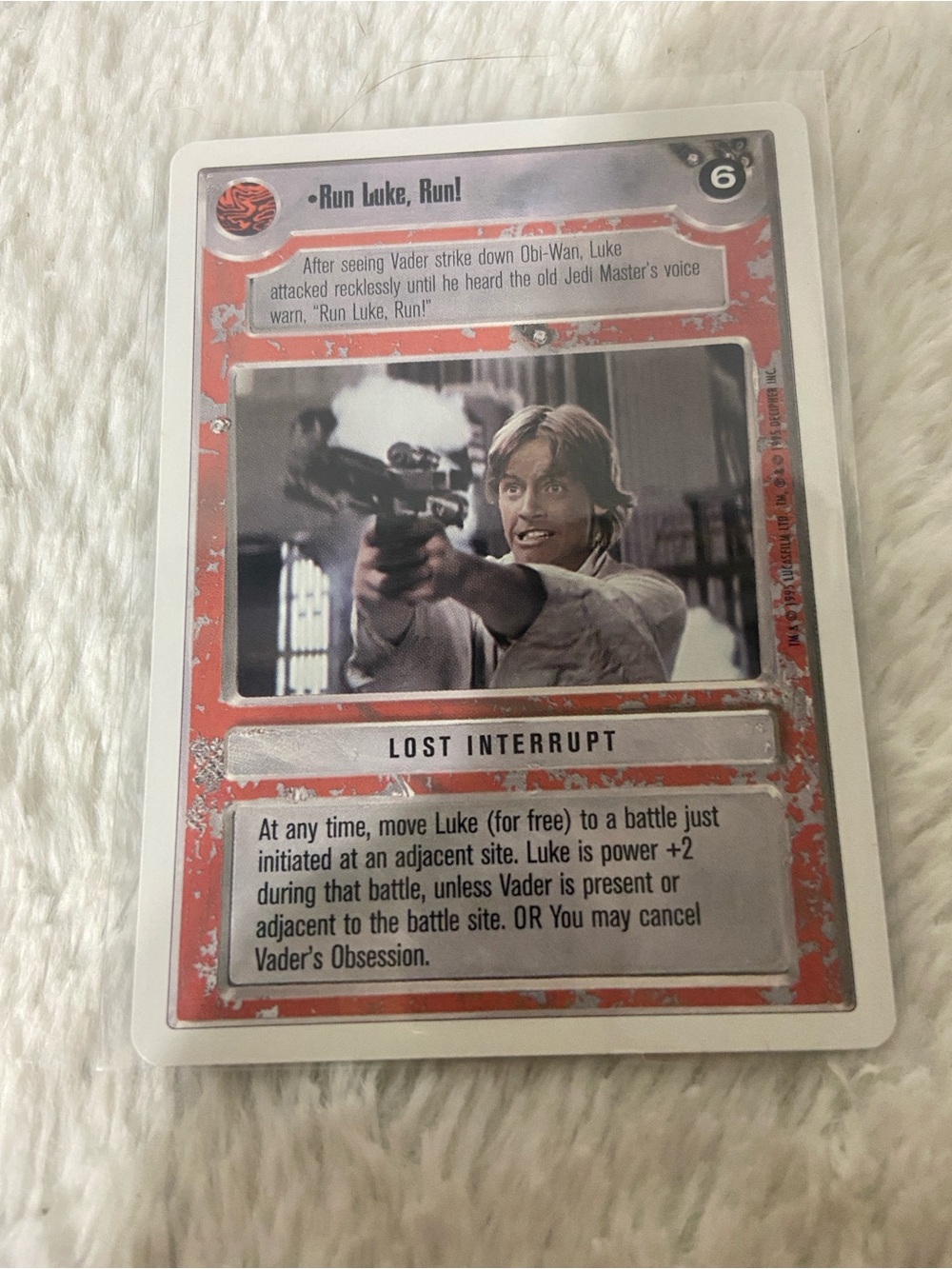 'Run Luke, Run!' Star Wars Card - Red Accent
